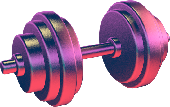 3D Airbrushed Dumbbell